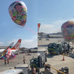 Balão cai em pátio do Aeroporto de Guarulhos; veja vídeo