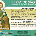 Paróquia São Sebastião divulga programação da Festa em louvor a São José.