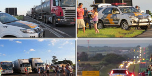 Rodovia Anhanguera tem tráfego normal após 5 horas de paralisação em uma das faixas