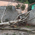 Temporal em Porto Ferreira na tarde desta sexta-feira