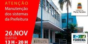 Prefeitura fará manutenção de sistemas na tarde desta quinta-feira: atendimento ao público pode ficar prejudicado