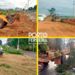 Secretaria de Obras realiza limpeza em bairros, áreas públicas, galerias e recupera asfalto e guias