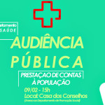 Audiência pública da prestação de contas do Departamento de Saúde acontece no dia 9 de março