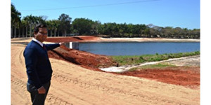 Concluída a construção da caixa de nível do lago do Clube de Campo das Figueiras