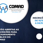 Casa dos Conselhos divulga edital de Chamamento Público para processo eleitoral do Conselho de Políticas sobre Álcool e Drogas