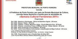 Semana Cultural Ferreirense terá abertura neste sábado