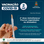 Covid-19: vacinação apenas de segunda dose de AstraZeneca/Fiocruz nesta quinta-feira