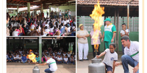 Corpo de Bombeiros promove demonstração em escola municipal do Jardim Anésia