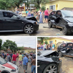 Descalvado: Acidente grave em cruzamento da Rua XV de Novembro deixa duas pessoas feridas