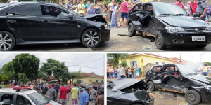 Descalvado: Acidente grave em cruzamento da Rua XV de Novembro deixa duas pessoas feridas