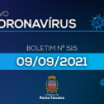 515º Boletim Epidemiológico: óbito de homem na segunda-feira foi confirmado para covid-19