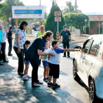 Semana do Trânsito teve participação de alunos da rede pública em bloqueios de orientação