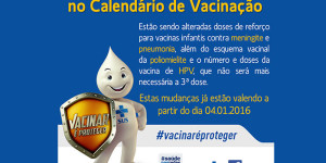 Ministério da Saúde realiza mudanças no Calendário de Vacinação