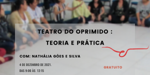 Lei Aldir Blanc: sábado tem oficina de teatro gratuita com a professora Nathália Góes e Silva