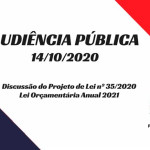 Câmara Municipal realiza audiência pública sobre a LOA 2021