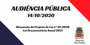 Câmara Municipal realiza audiência pública sobre a LOA 2021