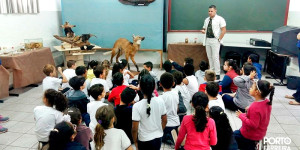 Alunos da Emef Sud Mennucci participam de palestra sobre o meio ambiente