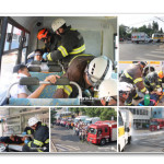 Bombeiros realizam simulado de resgate na praça Cornélio Procópio