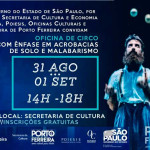 Cultura promove Oficina de Circo com ênfase em acrobacias de solo e malabarismo