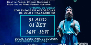 Cultura promove Oficina de Circo com ênfase em acrobacias de solo e malabarismo