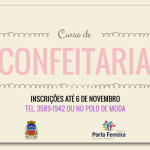 Curso de Confeitaria tem inscrições abertas até o dia 6 de novembro