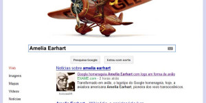 Google homenageia Amelia Earhart com logo em forma de avião