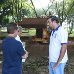 Clube de Campo das Figueiras inicia construção de churrasqueira coberta ao lado do lago