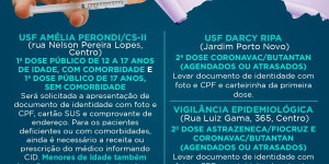 Covid-19: veja como vai ser a vacinação nesta sexta-feira