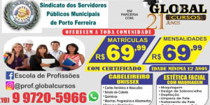 CURSOS EM PORTO FERREIRA, PARA TODA REGIÃO