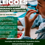 Eleição para o Conselho Municipal de Segurança Alimentar e Nutricional tem inscrições até semana que vem