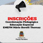 Abertas as inscrições para Coordenação Pedagógica na área de Educação Especial na EMEFM Mário Borelli Thomaz