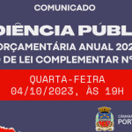 Audiência pública discutirá LOA 2024 e mais um projeto na próxima semana