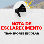 Nota de esclarecimento: Transporte Escolar