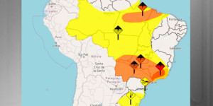 Frente fria chega com chuva forte em parte do país; Inmet coloca alerta vermelho para SP, RJ, MG e ES