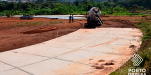 Construção da pista de atletismo do Parque Linear tem prosseguimento