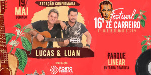 Lucas & Luan é mais uma atração confirmada para o 16º Festival de Música Raiz e Sertaneja Zé Carreiro