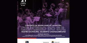 Concerto de fim de semestre da Banda Marcial Municipal Cruzeiro do Sul acontece domingo