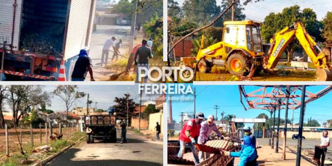 Serviços de zeladoria executados pela Secretaria de Obras de 1 a 6 de junho