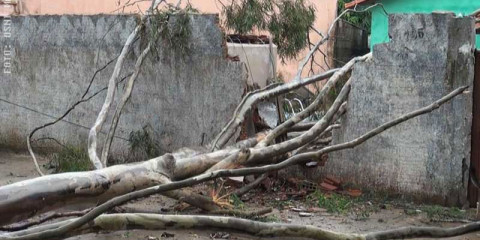 Temporal em Porto Ferreira na tarde desta sexta-feira