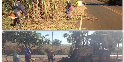 Estrada do Brejão e Jardim Paschoal Salzano receberam serviços de limpeza e manutenção