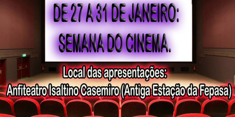 Semana do Cinema teve início na segunda-feira no Anfiteatro Izaltino Casemiro