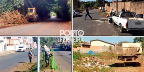 Secretaria de Obras faz limpeza, capina, roçagem e manutenção em vias e áreas públicas