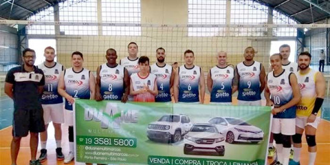 Equipe adulta masculina de vôlei vence pela APV e está a uma vitória da classificação