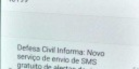 Qualquer pessoa com telefone celular pode cadastrar número para receber mensagens da Defesa Civil de graça