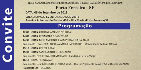 Agência promove o I Seminário de Regulação e Meio Ambiente