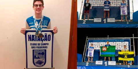 Atleta Ricardo Teixeira representa o Clube de Campo na Copa São Paulo de Natação