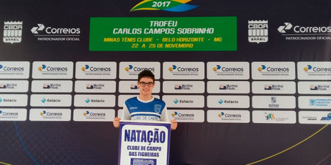 Atleta Ricardo Ponciano representou o Clube de Campo no Campeonato Brasileiro Juvenil de Natação