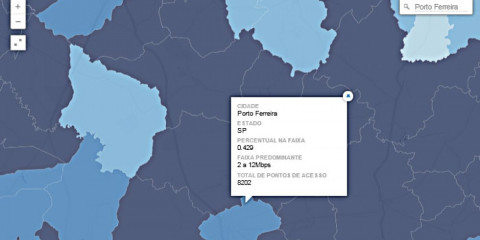 G1 disponibiliza mapa com velocidade da Internet por municípios no Brasil