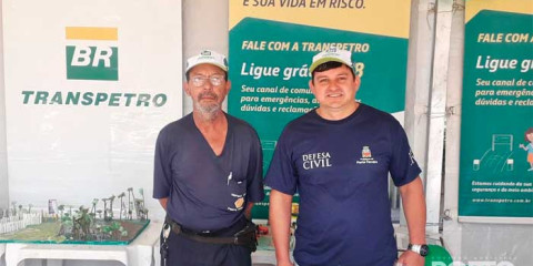 Agentes da Defesa Civil participam de simulado de emergência da Transpetro