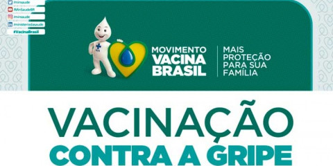 Campanha de Vacinação contra a gripe também tem início na próxima na segunda-feira (12/04)